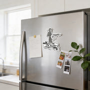 a stainless steel refrigerator with various magnets and notes attached to it.