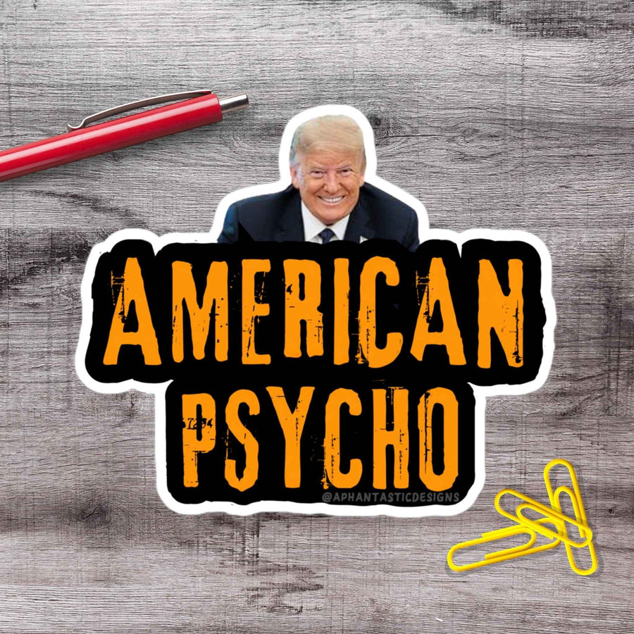 American Psycho Anti Trump Urinal Target Vinyl Sticker