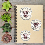 Bite Me Vampire Fangs Vinyl Sticker