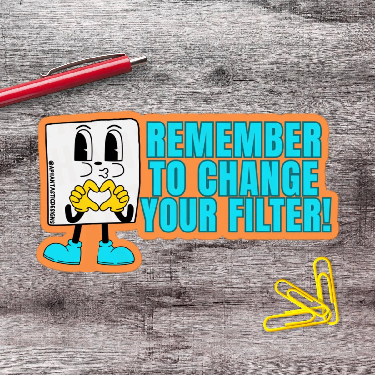 CPAP Change Your Filter Sleep Apnea Vinyl Sticker - Aphantastic Designs