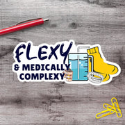 2-6 Inch Flexy And Medically Complexy Ehlers Danlos Disability Chronic Illness Vinyl Sticker Aphantastic Designs