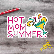 Hot Mom Summer Vinyl Sticker