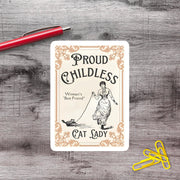 Proud Childless Cat Lady Vinyl Sticker - Aphantastic Designs