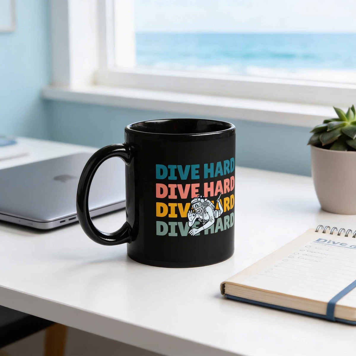 Rad Dive Hard Scuba Diver Mug