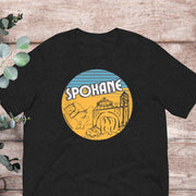 Retro Hand Drawn Spokane T-Shirt | Baby Toddler Adult Plus