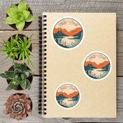 Round West Coast Best Coast PNW Vinyl Sticker - Aphantastic Designs