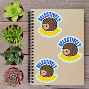 Selectively Social Hedgehog Vinyl Sticker - Aphantastic Designs