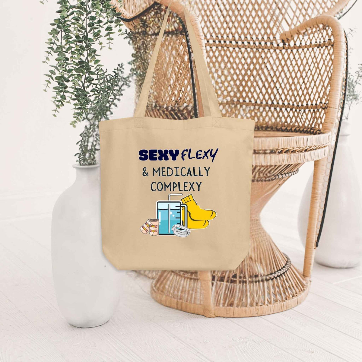 Sexy Flexy Ehlers Danlos Organic Cotton Tote Bag