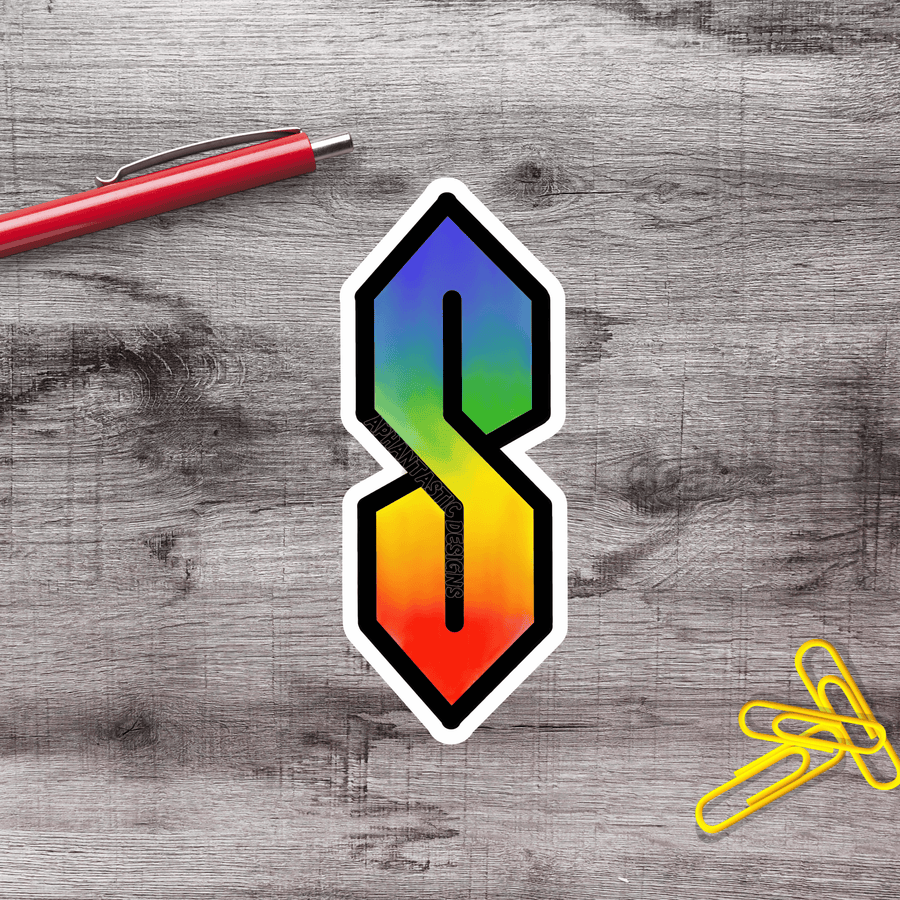 Vintage Rainbow 90s S Y2K Middle School S Vinyl Sticker - Aphantastic Designs