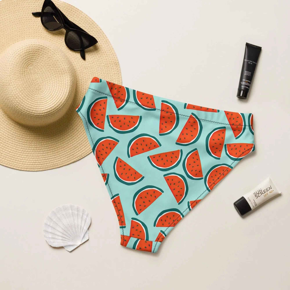 Watermelon Bikini Bottoms | High Waisted/String